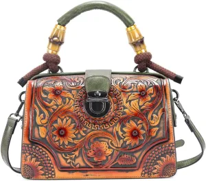 Vintage Embossing Long Shoulder Strap Crossbody Bag Shoulder Women Handle bags and Handbags for Satchel
