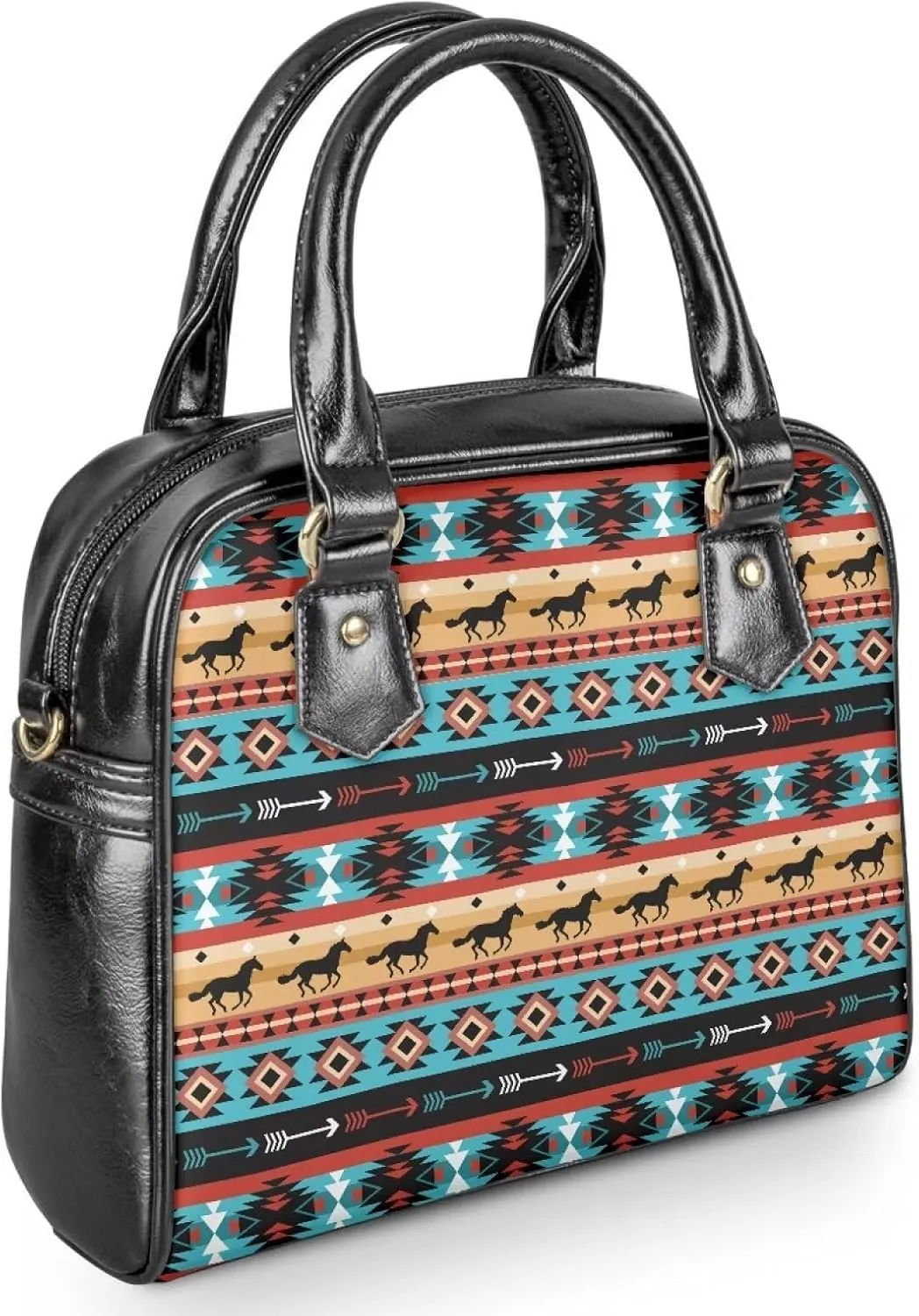 Western Handbags for Women Crossbody Tote Purse Leather Top Handle Bags for Travel Shopping Work