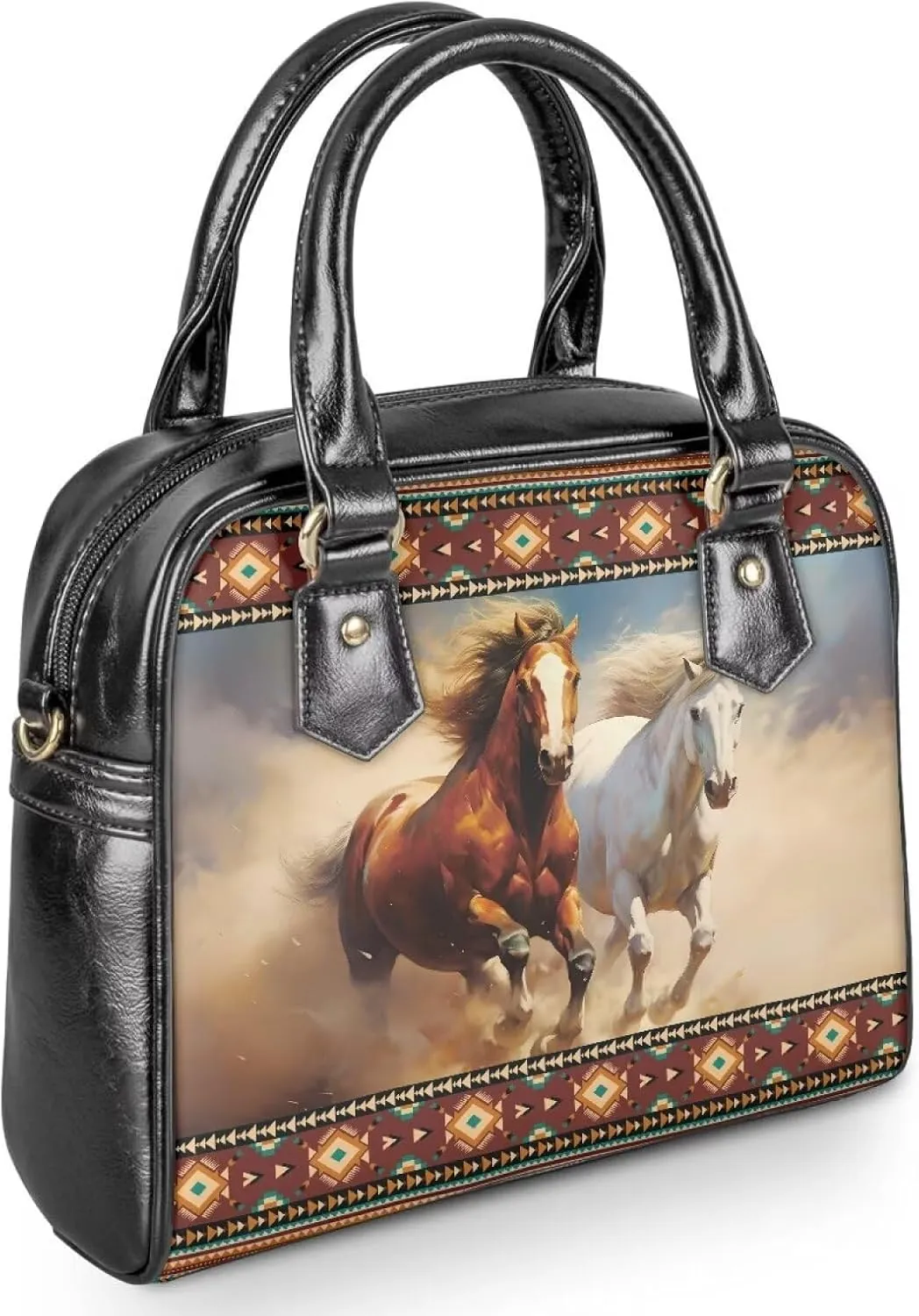 Western Handbags for Women Crossbody Tote Purse Leather Top Handle Bags for Travel Shopping Work