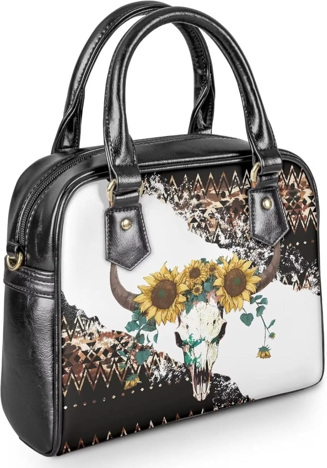 Western Handbags for Women Crossbody Tote Purse Leather Top Handle Bags for Travel Shopping Work