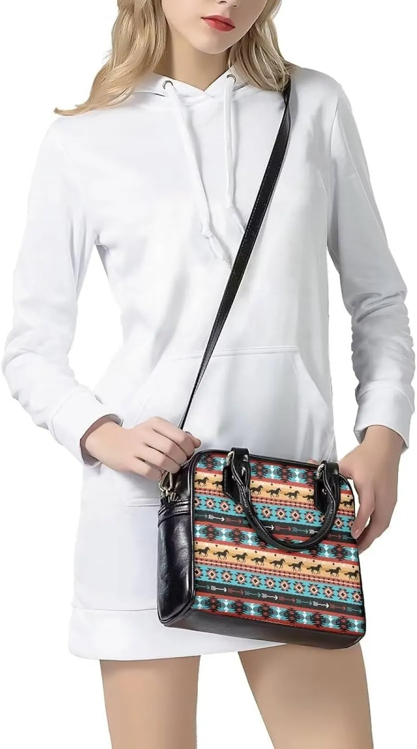 Western Handbags for Women Crossbody Tote Purse Leather Top Handle Bags for Travel Shopping Work