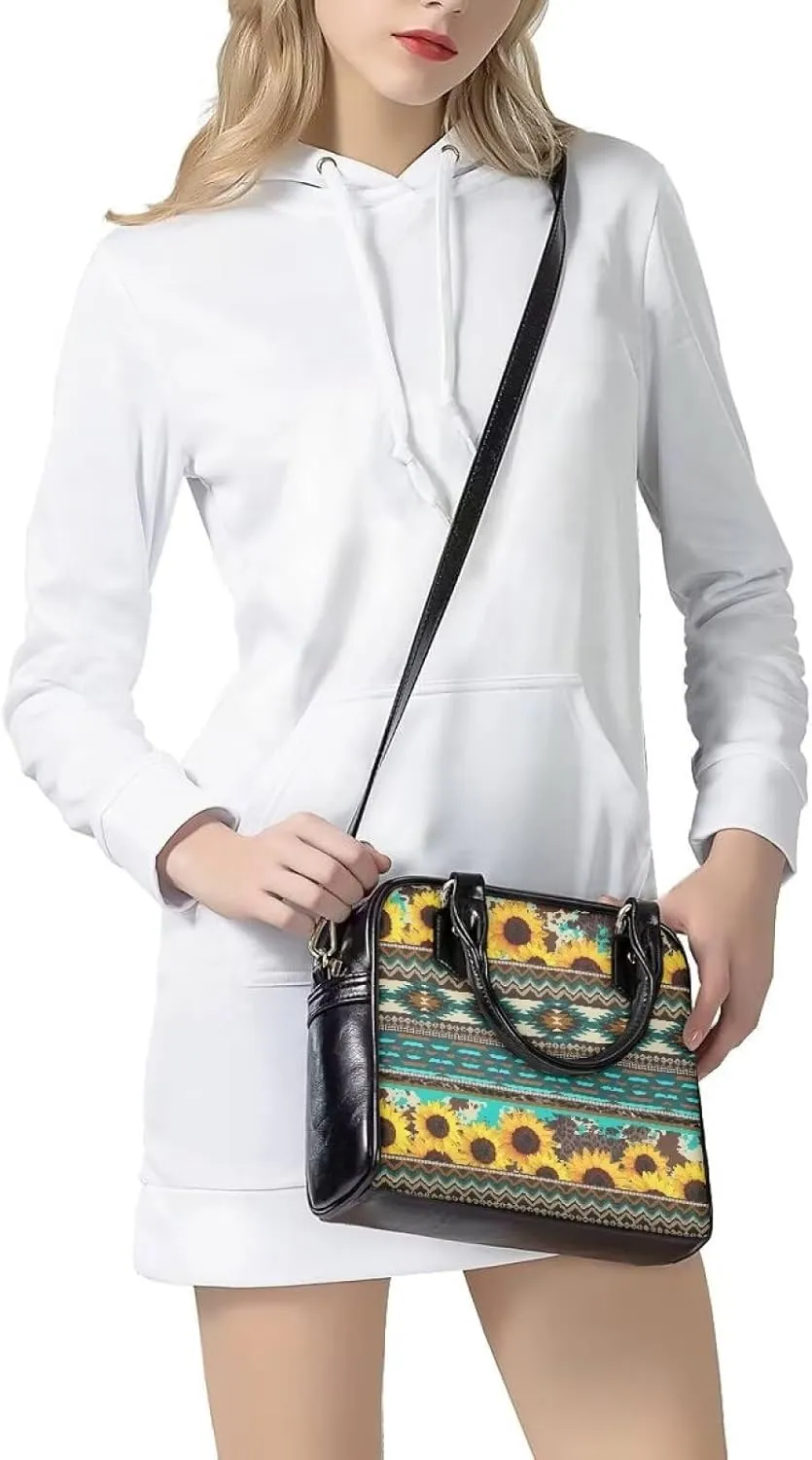 Western Handbags for Women Crossbody Tote Purse Leather Top Handle Bags for Travel Shopping Work