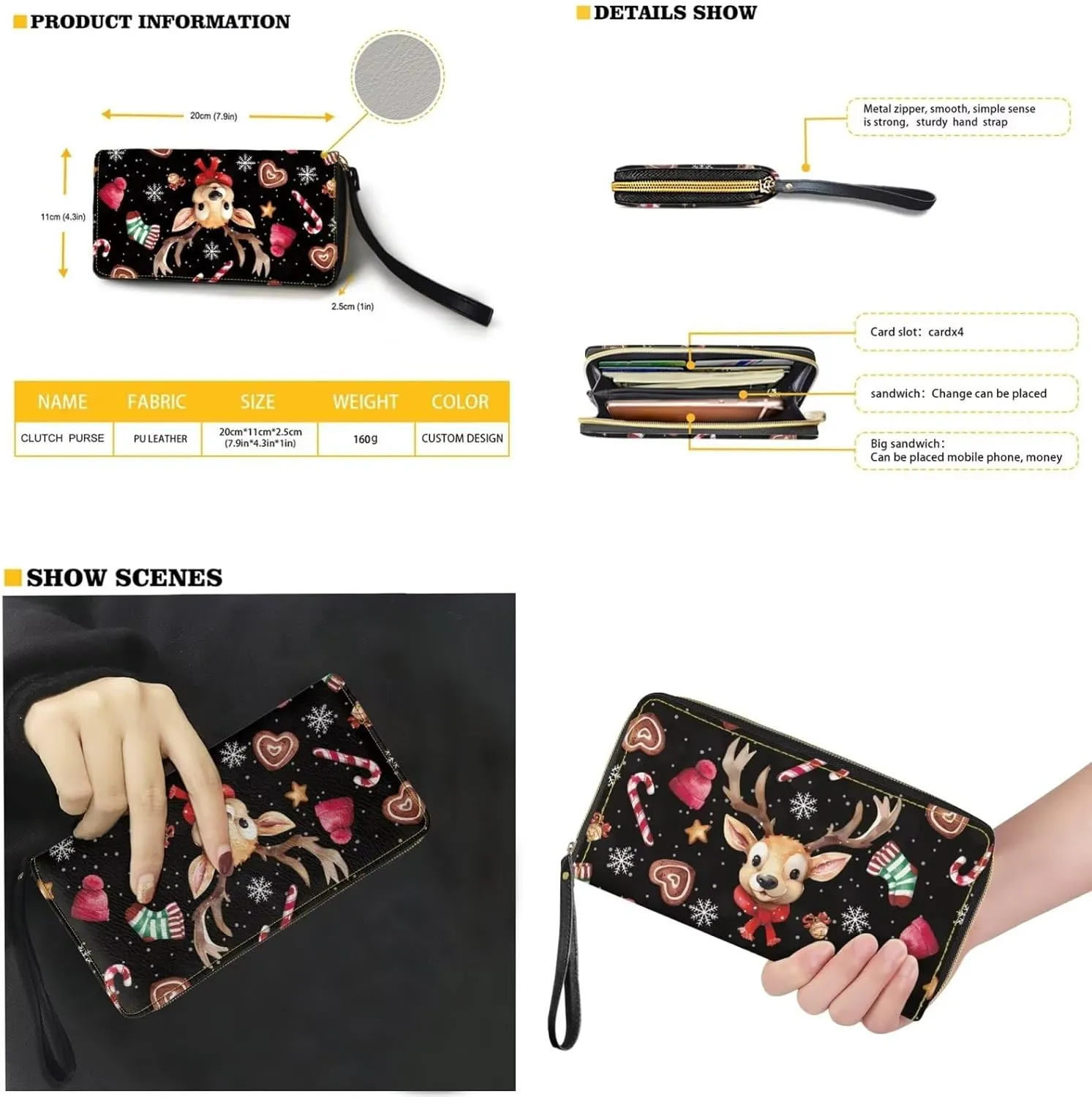Women Handbags Purses Large Top Handle Bags/PU Leather Long Wallets/Small Make Up Pouch