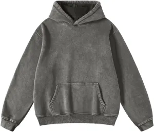Women Mens Oversized Hoodies Pullover Acid Wash Cotton Vintage Hooded Sweatshirt Men Fleece Hoodie Streetwear