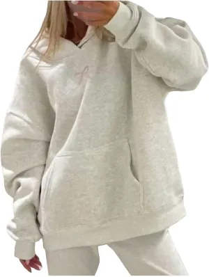 Women Teen Girls Cute Bow Graphic Hoodies Y2k Oversized Long Sleeve Hooded Sweatshirt Aesthetic Pullover Streetwear