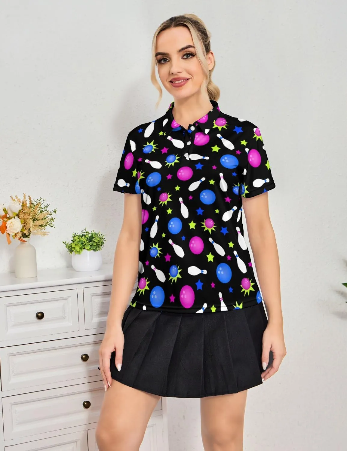 Women's Golf Shirt Moisture Wicking Golf Polo Shirts Short Sleeve Dry Fit Tennis Shirts