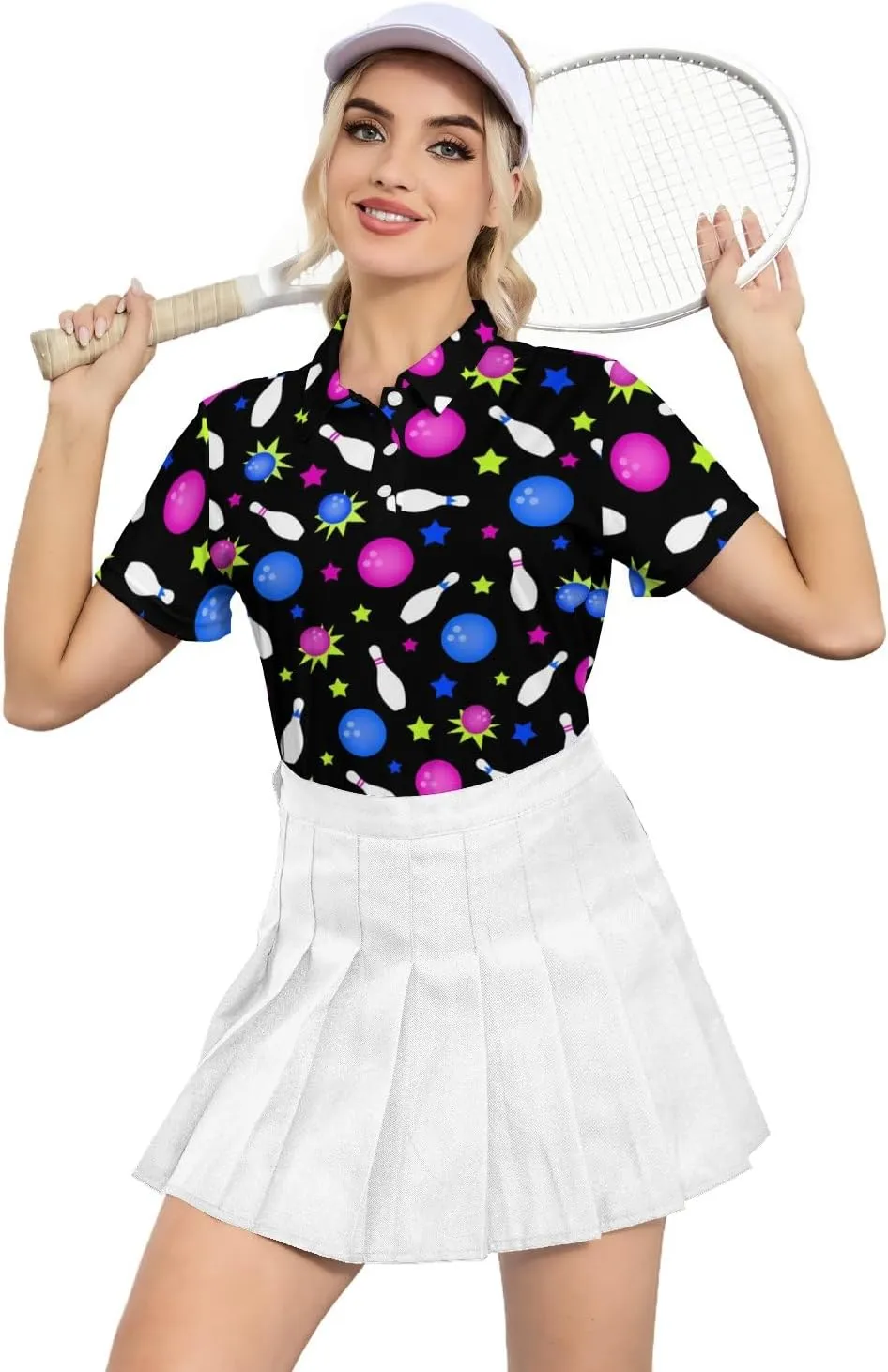Women's Golf Shirt Moisture Wicking Golf Polo Shirts Short Sleeve Dry Fit Tennis Shirts