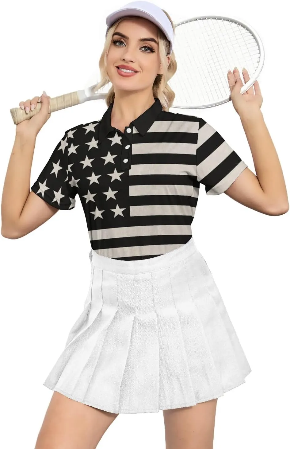 Women's Golf Shirt Moisture Wicking Golf Polo Shirts Short Sleeve Dry Fit Tennis Shirts