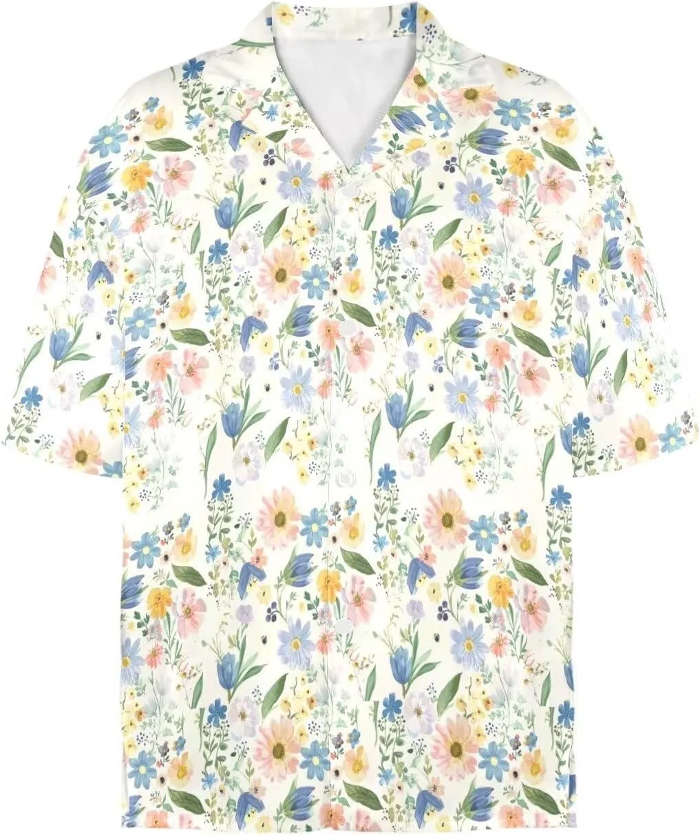 Womens Hawaiian Shirt Button Down Beach Shirts for Women Fashion Summer Tropical T-Shirts Casual Clothes