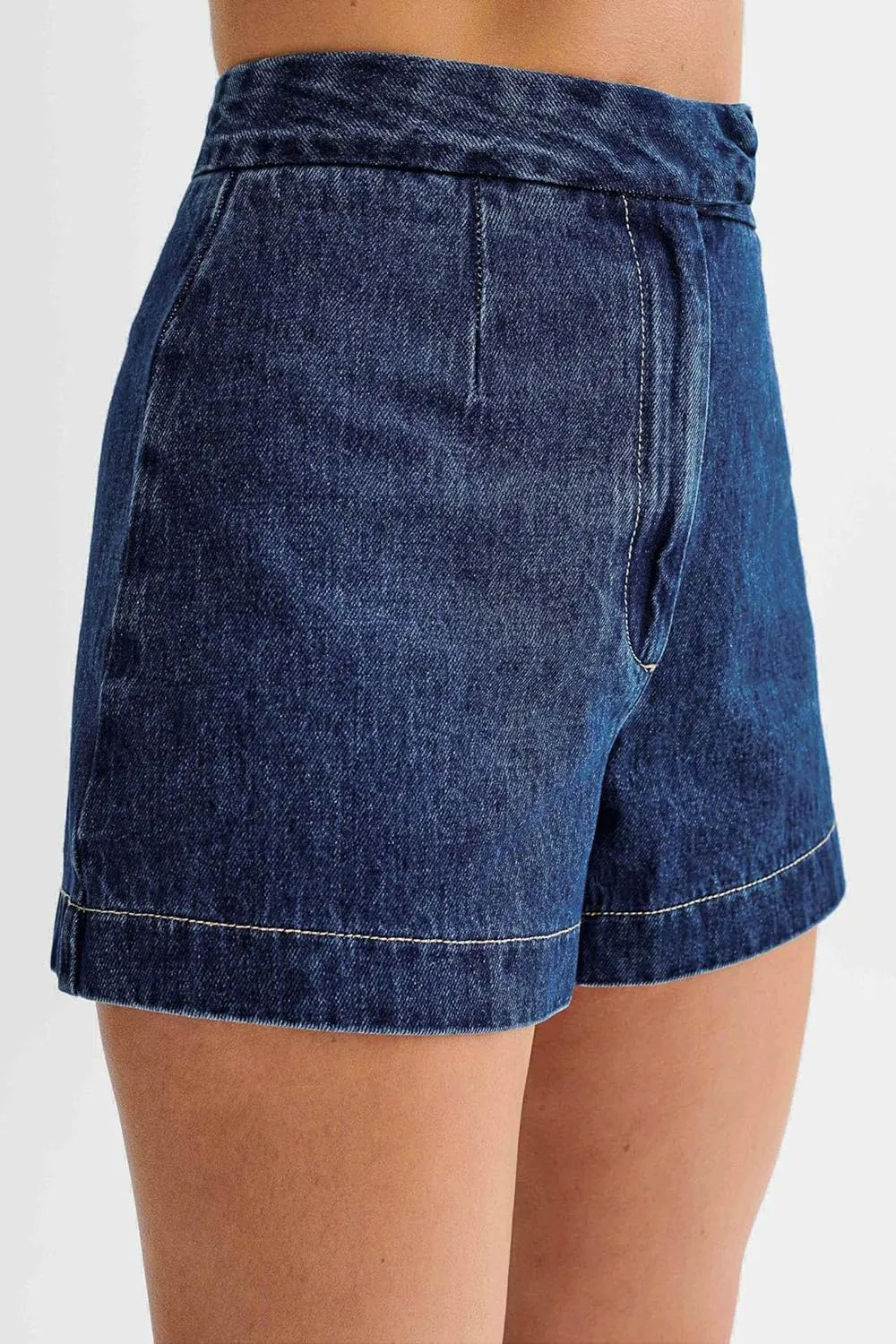 Women's Jeans Two-Piece Casual Sleeveless high-Waisted Denim Jacket Undershirt top Shorts Suit Suit Sportswear