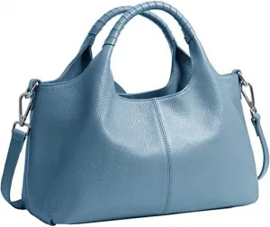 Women's Leather Handbag Solid Color Shoulder Bag PU Leather Top Handle Bags Crossbody Satchel Bag for Women