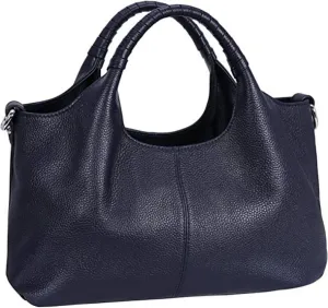 Women's Leather Handbag Solid Color Shoulder Bag PU Leather Top Handle Bags Crossbody Satchel Bag for Women