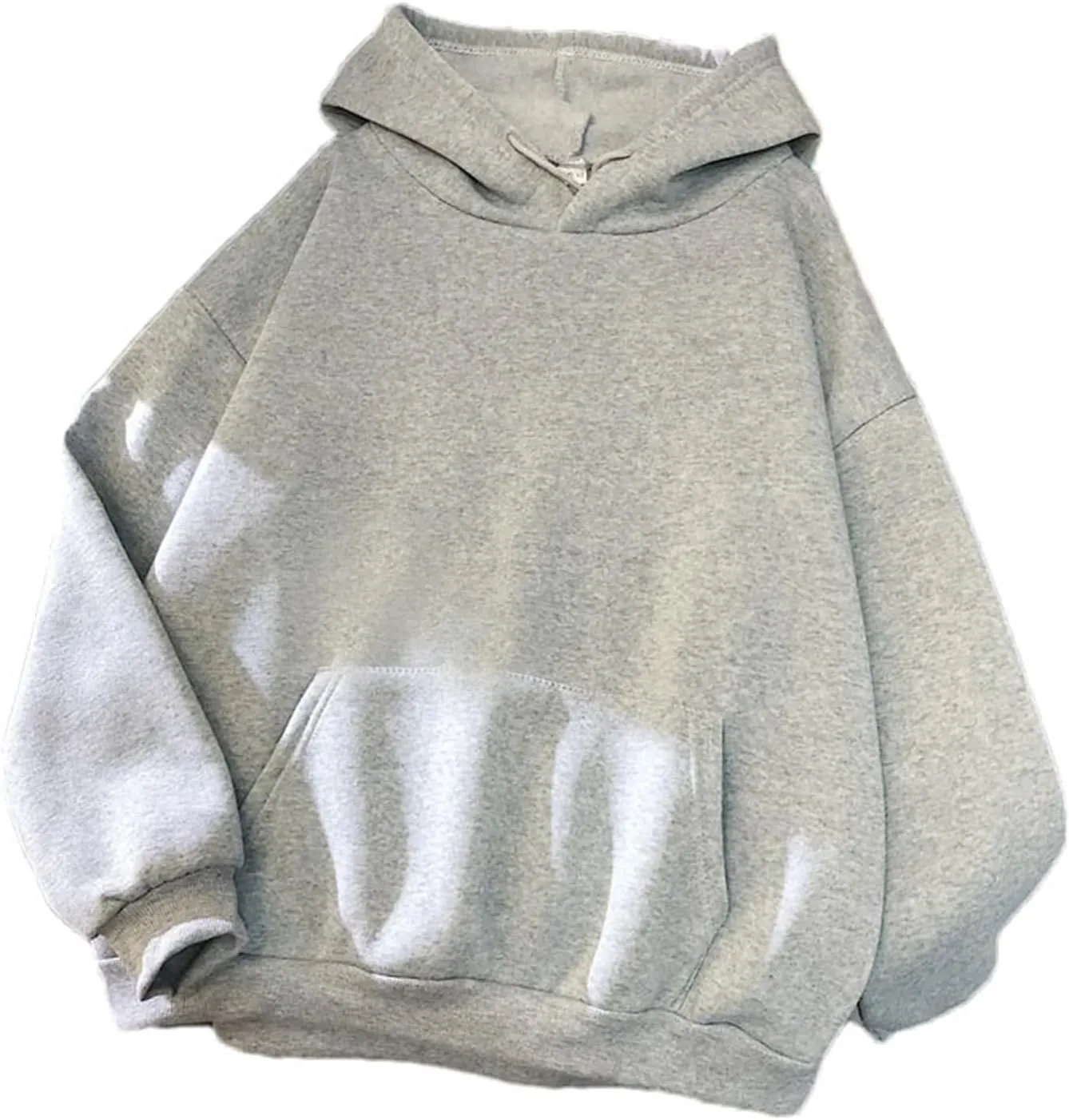 Women's Oversized Hooded Sweatshirt Long Sleeve Casual Solid Color Street Pullover Hoodie