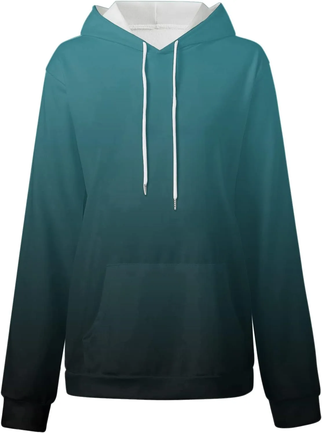 Women's Painted Oversized Hoodies Long Sleeve Drawstring Pullover Tops with Pockets 2024 Fall Trendy Loose Sweatshirt
