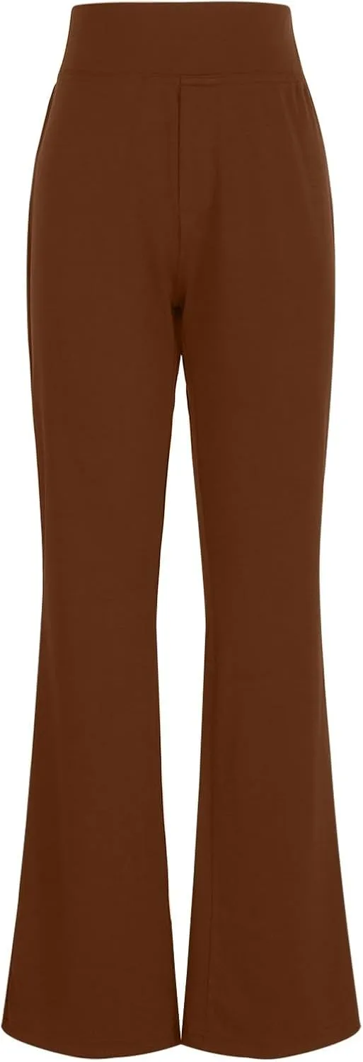 Womens Pants Business Work Dress Pants Casual Slacks High Waist Stretchy Trousers Pull On Office Pants with Pockets