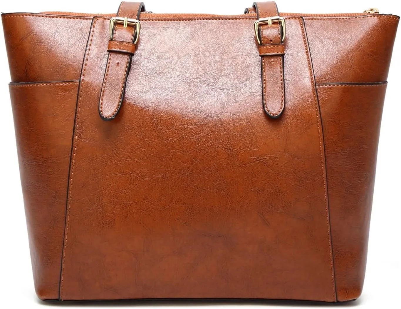 Women's Top-Handle Bags Lady's Handbag Satchel Bag Large Capacity Shoulder Bag Diagonal(Brown)