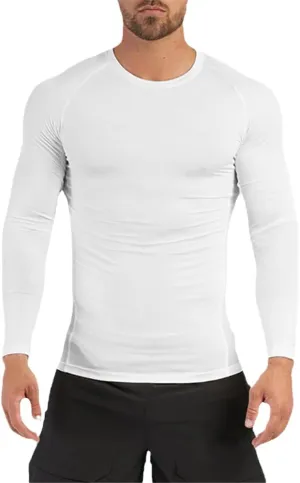 Xingfenly Compression Shirt Men Long Sleeve Gym Clothing Autumn Tight Fitness Quick Dry Bodybuilding -Shirt Muscle Tee