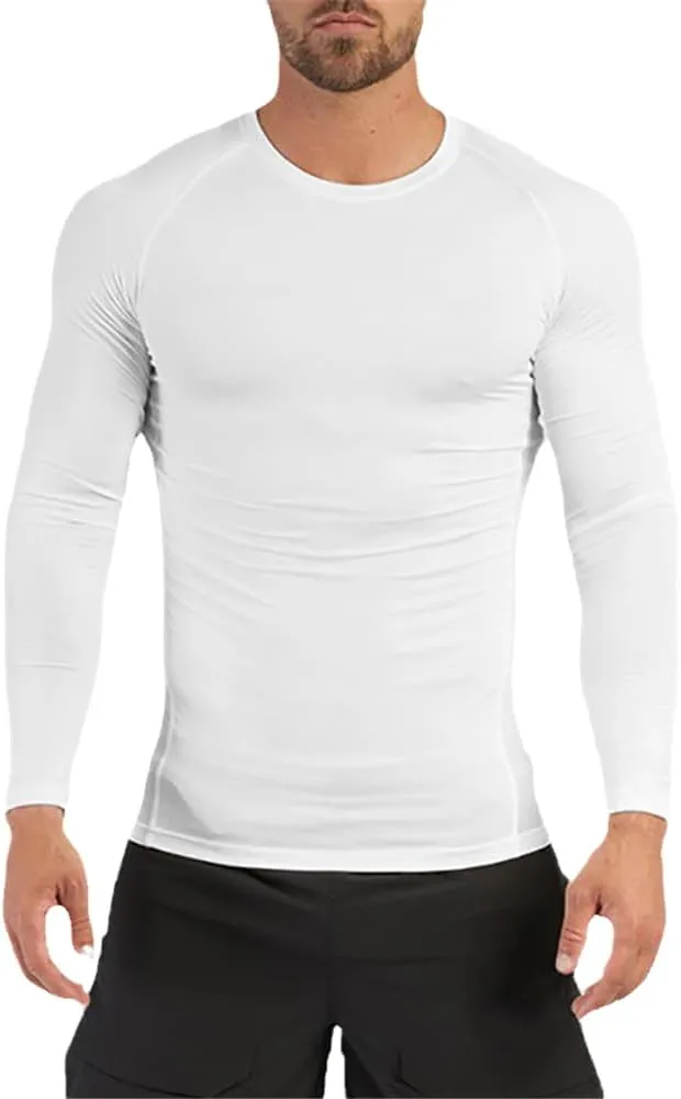 Xingfenly Compression Shirt Men Long Sleeve Gym Clothing Autumn Tight Fitness Quick Dry Bodybuilding -Shirt Muscle Tee