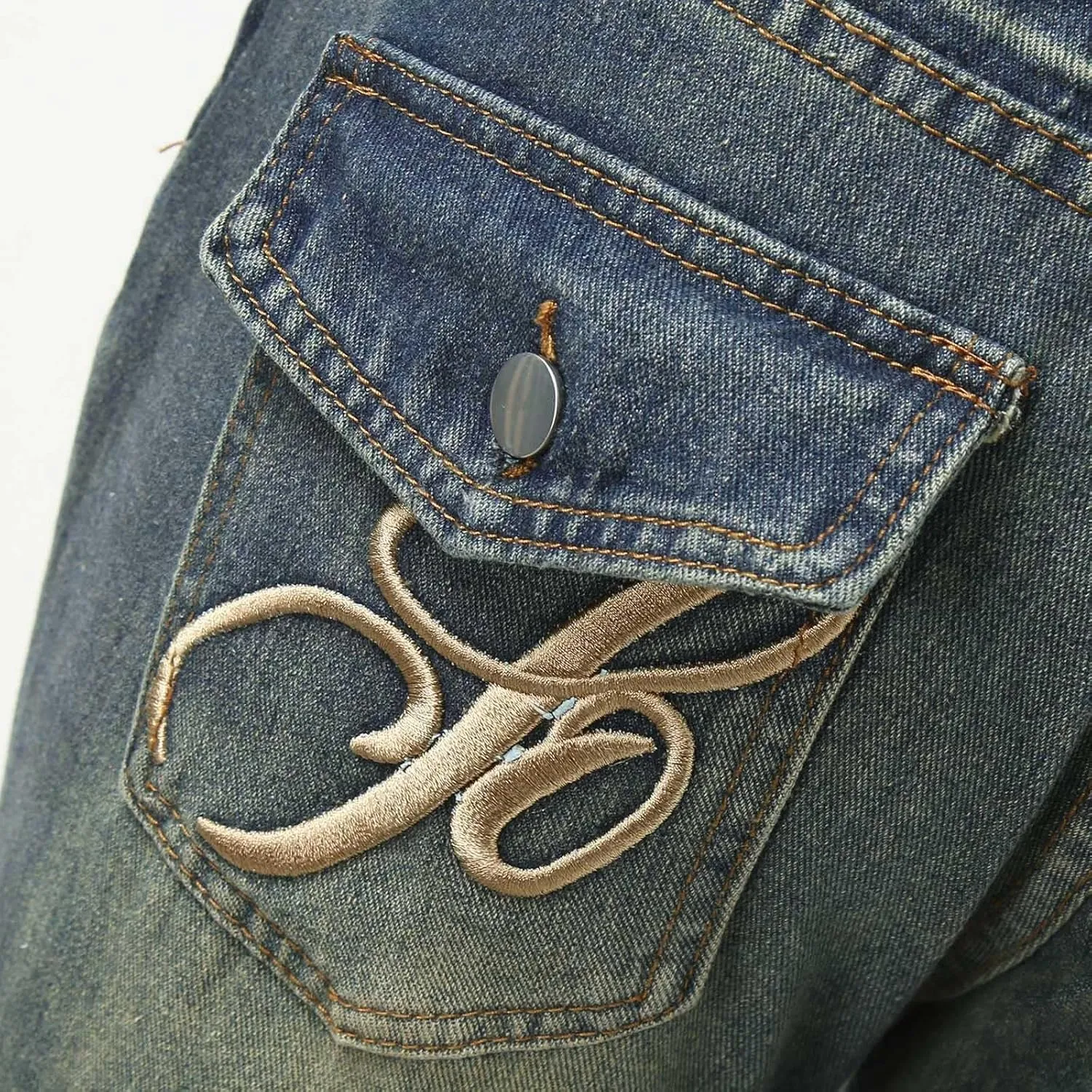 Y2K Jeans for Women Baggy Boyfried Jeans Loose Wide Leg Jeans High Waist Hip Hop Pants Casual Trousers Goth Trousers