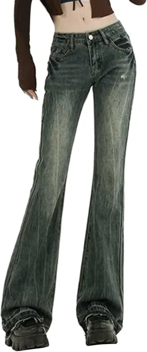 Y2K Jeans for Women Baggy Boyfried Jeans Loose Wide Leg Jeans High Waist Hip Hop Pants Casual Trousers Goth Trousers