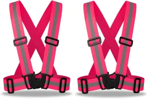 ZOJO Kids Reflective Vest 2pcs | Lightweight, Adjustable | for Running,Cycling